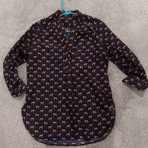 Dog print blouse